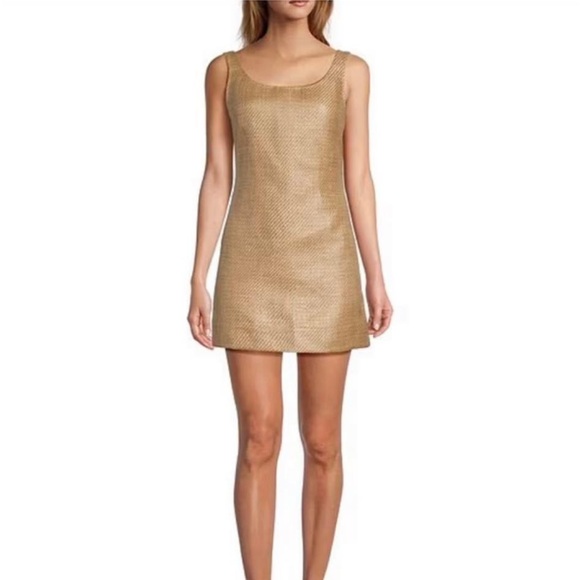 Antonio Milani Bungalow Manana Scoop Neck Raffia Sleeveless Mini Dress Size 2 - Picture 1 of 2